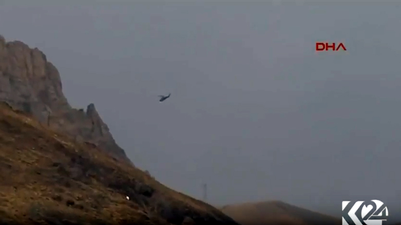 ھێلیكۆپتەرێك لە باكووری كوردستان كەوتەخوارەوە